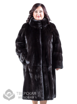 Норковая шуба «Графиня» воротник графит 115
